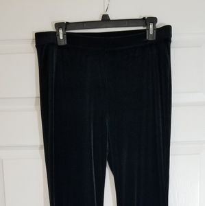 Black Velour Flared Pants